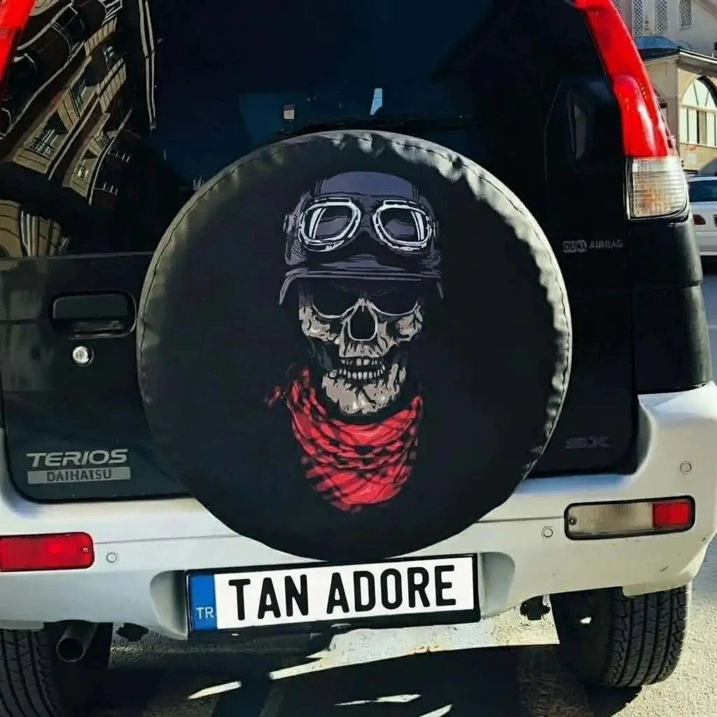 Skull Spare Wheel Tire Cover